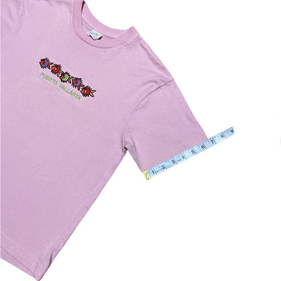 Puerto Vallarta Pink Short Sleeve Tee Size Girl XL 14-16 - Picture 6 of 11